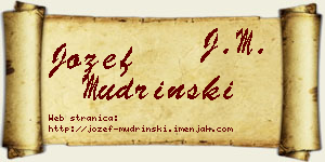 Jožef Mudrinski vizit kartica